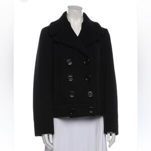 Marc Jacobs Black Double-Breasted Pea Coat XS As IS Gorgeous
